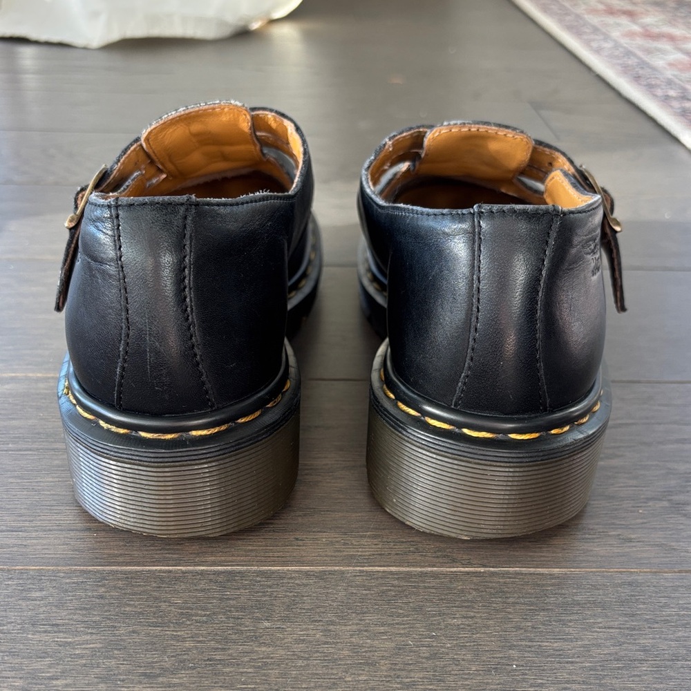 Vintage Made in England Dr. Martens Mary Jane’s - Black Leather Double Buckle - Picture 5 of 10
